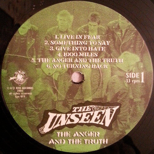 The Unseen : The Anger And The Truth (LP, Album)