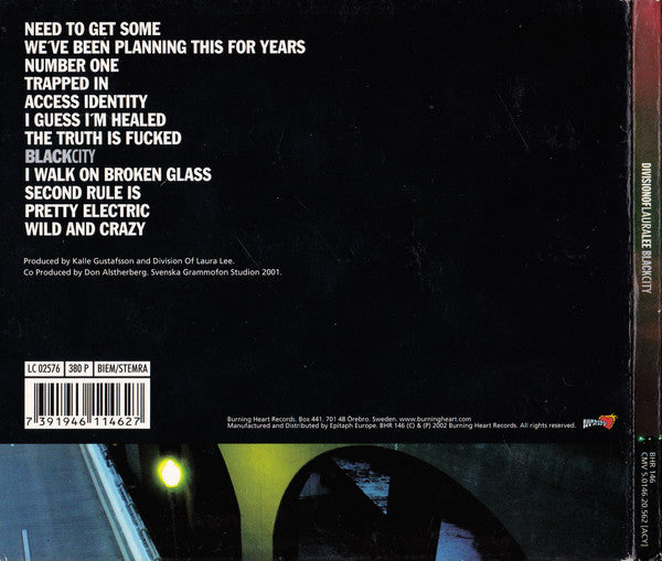 Division Of Laura Lee : Black City (CD, Album, Dig)