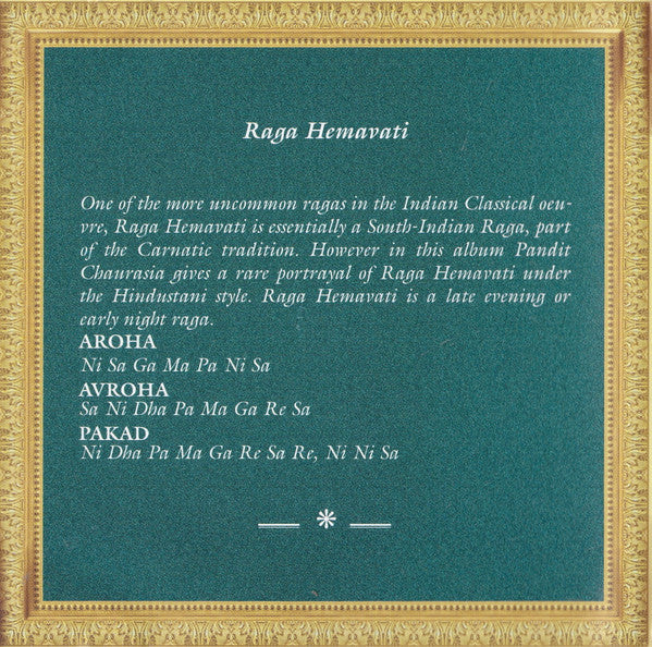 Pandit Hari Prasad Chaurasia* : Raga Hemavati (CD, Album)
