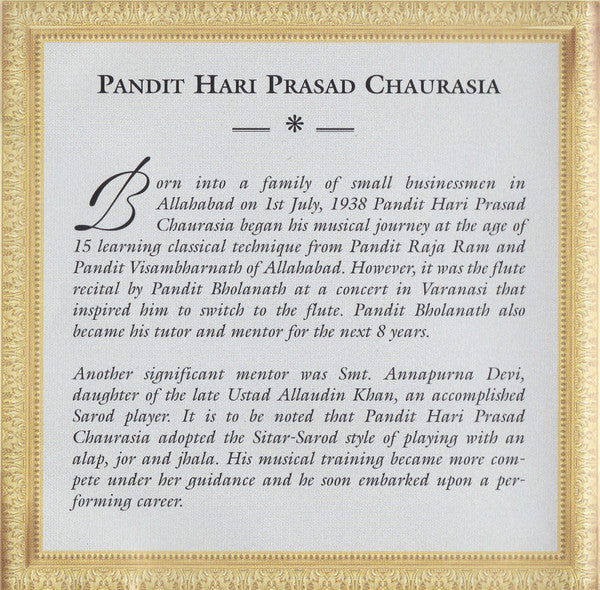 Pandit Hari Prasad Chaurasia* : Raga Hemavati (CD, Album)