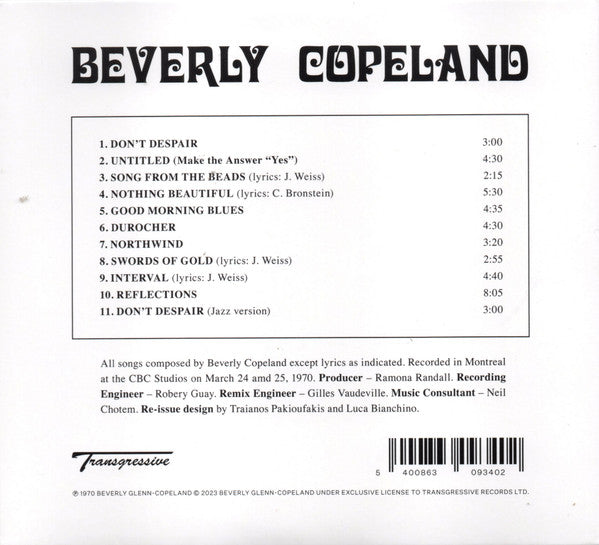Beverly Copeland* : Beverly Copeland (CD, Album, RE)