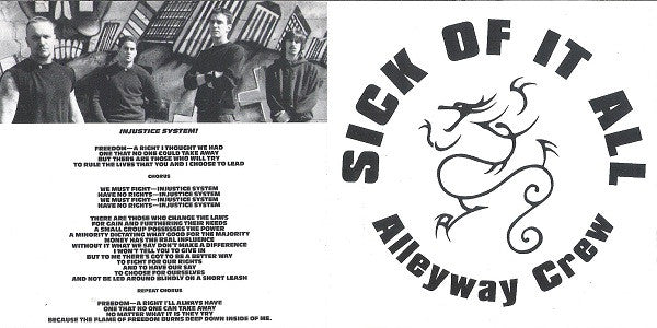Sick Of It All : Blood, Sweat And No Tears (CD, Album, RE)