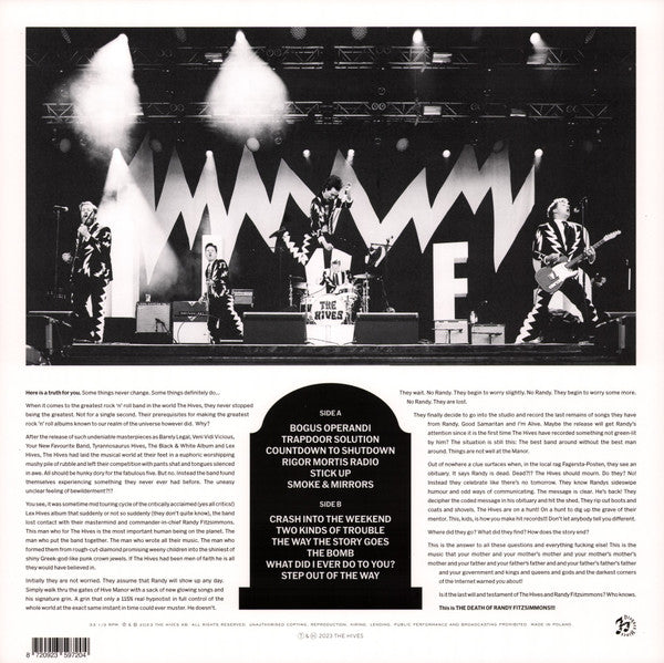 The Hives : The Death Of Randy Fitzsimmons (LP, Album, Ltd, Cre)