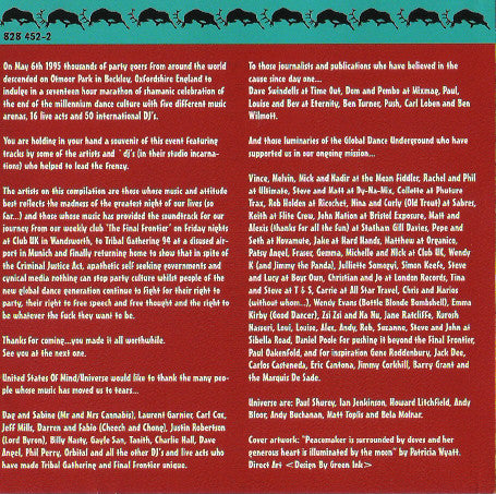 Various : UK Tribal Gathering '95 (2xCD, Comp)
