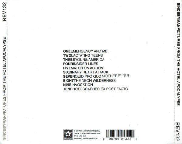 Since By Man : Pictures From The Hotel Apocalypse (CD, Album)