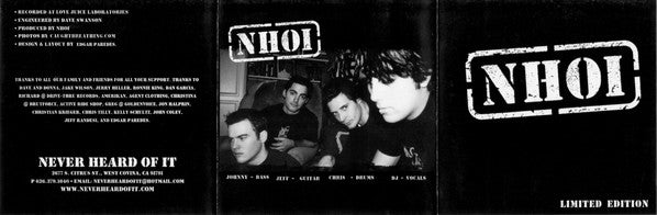 Never Heard Of It : Limited Edition (CD, Album)