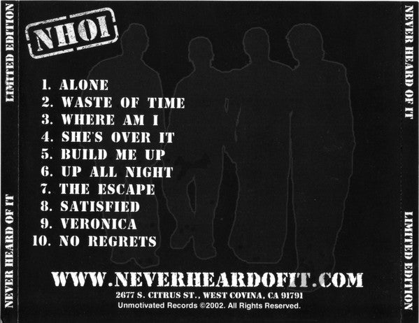 Never Heard Of It : Limited Edition (CD, Album)