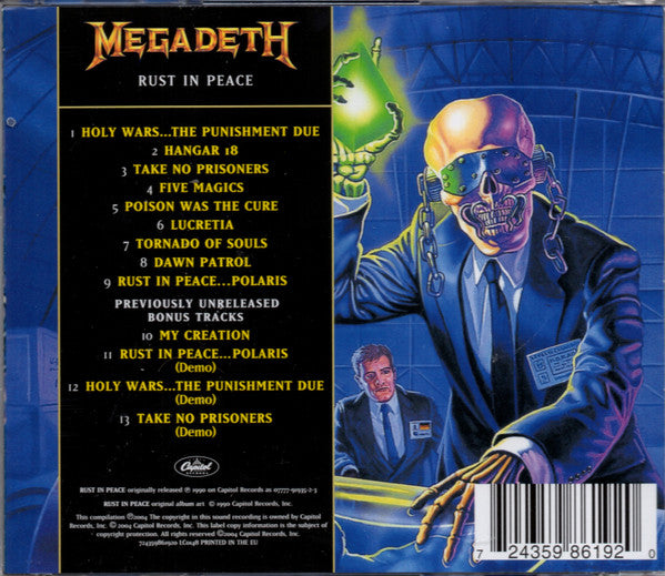 Megadeth : Rust In Peace (CD, Album, RE, RM, RP)