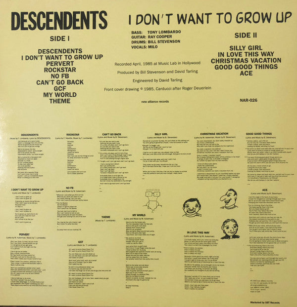 Descendents : I Don't Want To Grow Up (LP, Album, Unofficial)