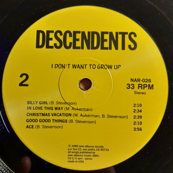 Descendents : I Don't Want To Grow Up (LP, Album, Unofficial)