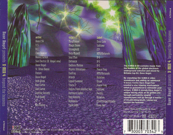 Dave Angel : X-Mix-4 (Beyond The Heavens) (CD, Comp, Mixed)