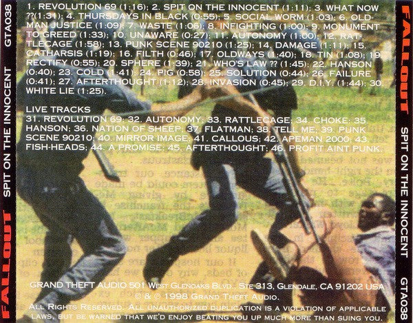 Fallout (5) : Spit On The Innocent (CD, Album)