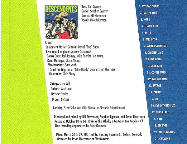 ALL (2) And Descendents : Live Plus One (2xCD, Album)