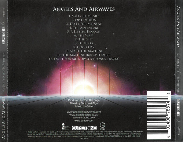 Angels & Airwaves : We Don't Need To Whisper (CD, Album)