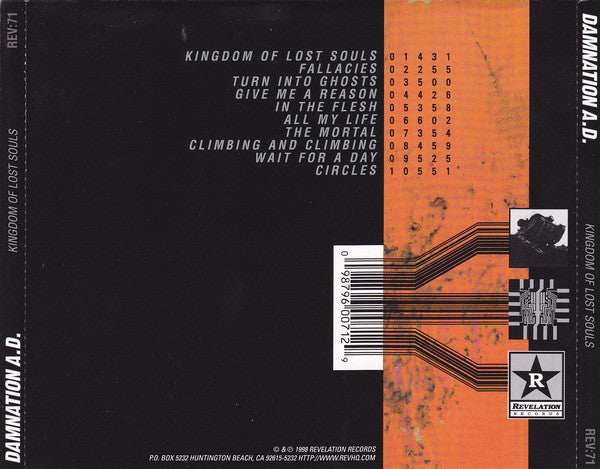 Damnation A.D. : Kingdom Of Lost Souls (CD, Album)