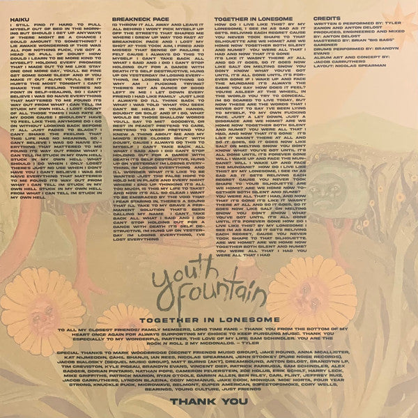 Youth Fountain : Together In Lonesome (LP, Album, Ltd, Gre)