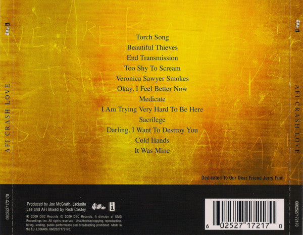 AFI : Crash Love (CD, Album)