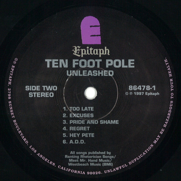 Ten Foot Pole : Unleashed (LP, Album)