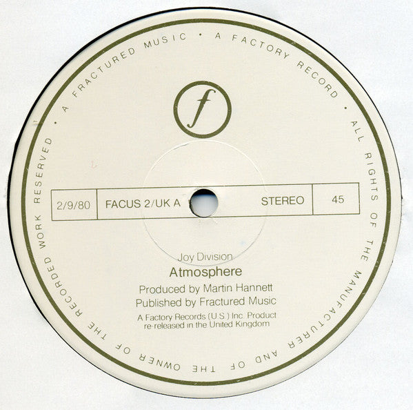 Joy Division : Atmosphere (12", Single, Gre)