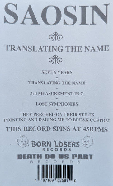 Saosin : Translating The Name (LP, EP, Pic, RE, Sil)