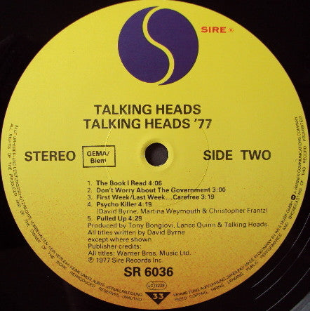 Talking Heads : Talking Heads: 77 (LP, Album, RE)