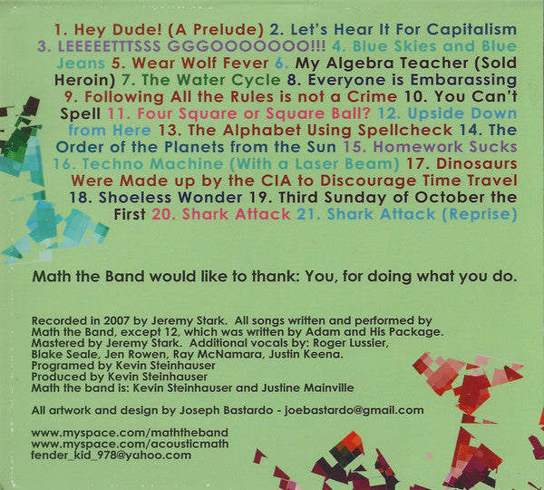 Math The Band : Banned The Math (CD, Album)