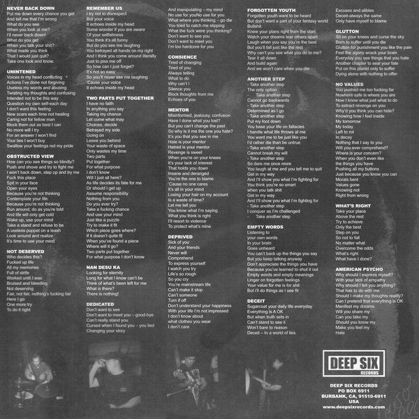 Lack Of Interest : Never Back Down (12", Album)