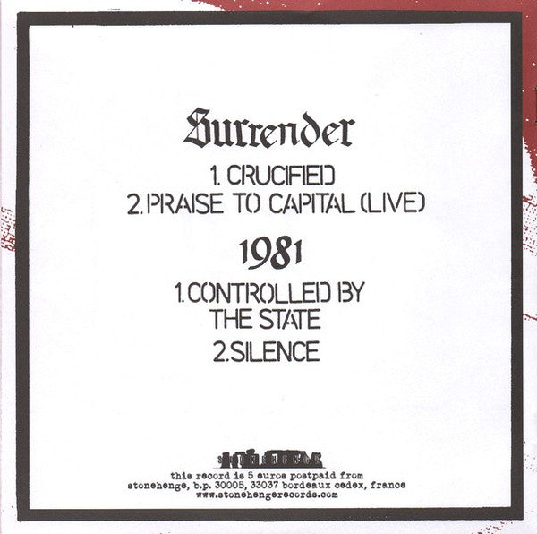 Surrender (4) / 1981 : Surrender / 1981 (7")