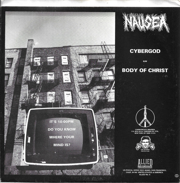 Nausea (2) : Cybergod (7", Single)