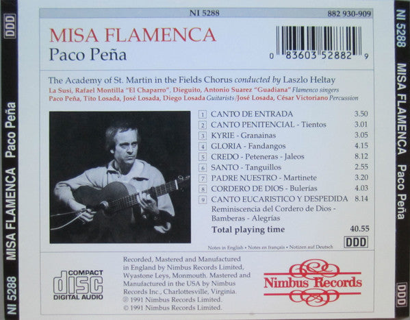 Paco Peña : Misa Flamenca (CD, Album)