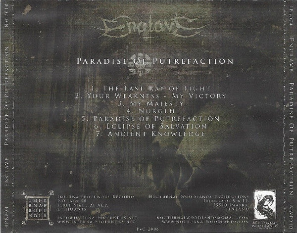 Enclave (4) : Paradise Of Putrefaction (CD, Album, Ltd)