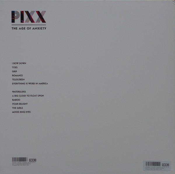 Pixx (2) : The Age Of Anxiety (LP, Album, ora)