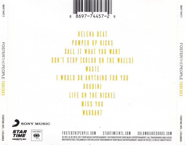 Foster The People : Torches (CD, Album)