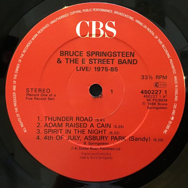 Bruce Springsteen & The E Street Band* : Live / 1975-85 (5xLP, Alt + Box, Album)