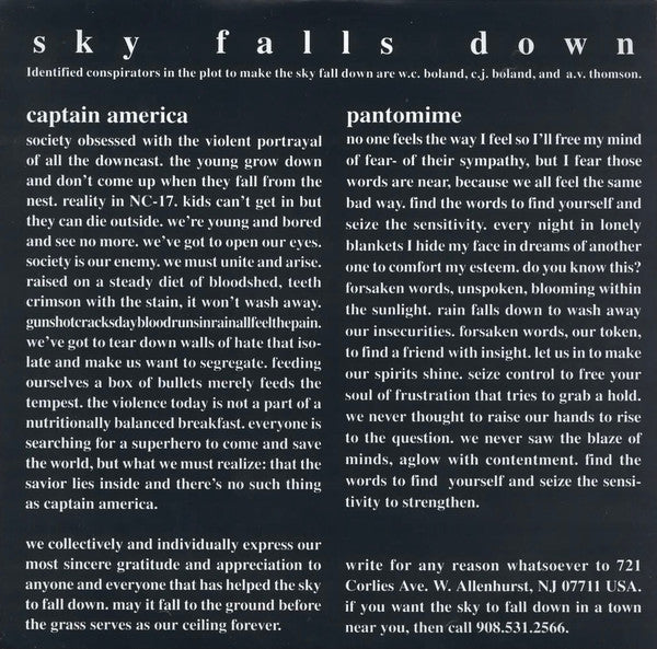 Bearing / Sky Falls Down : Bearing / Sky Falls Down (7")