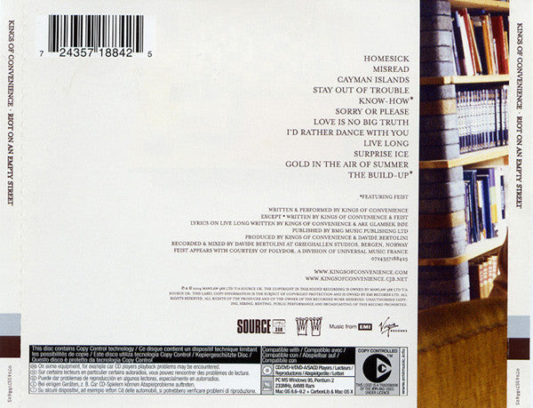 Kings Of Convenience : Riot On An Empty Street (CD, Album, Copy Prot.)