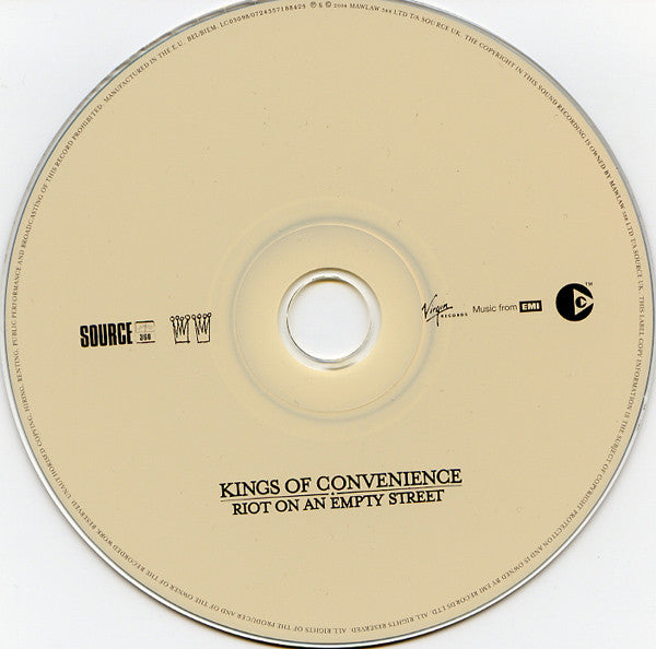 Kings Of Convenience : Riot On An Empty Street (CD, Album, Copy Prot.)