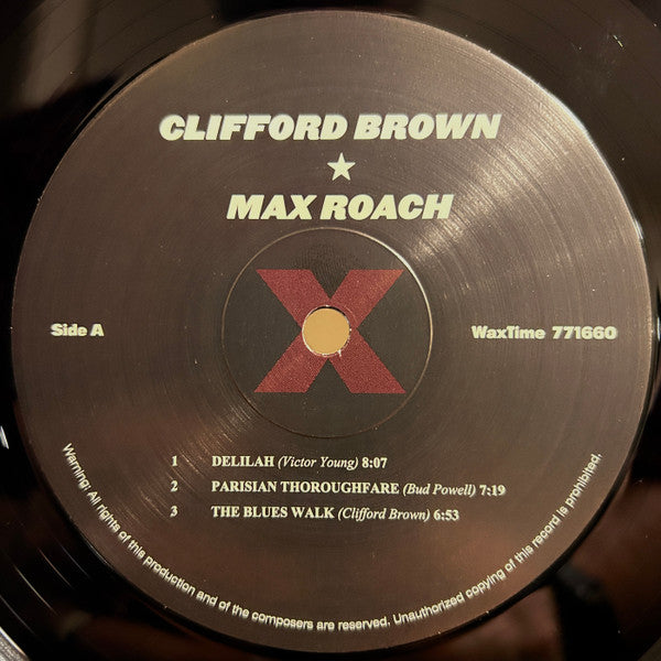 Clifford Brown & Max Roach* : Clifford Brown & Max Roach (LP, Album, RE, 180)