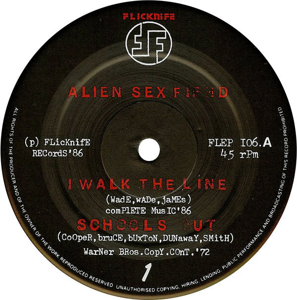 Alien Sex Fiend : I Walk The Line (12", Single)