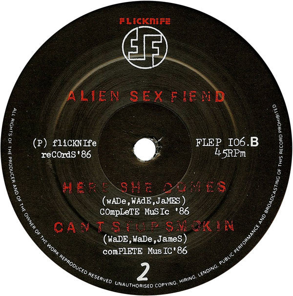 Alien Sex Fiend : I Walk The Line (12", Single)