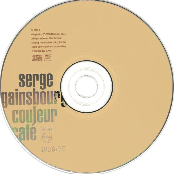 Serge Gainsbourg : Couleur Café (CD, Comp, RE, RM, O-c)