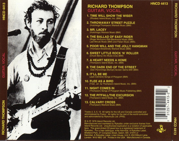 Richard Thompson : (Guitar, Vocal) A Collection Of Unreleased And Rare Material 1967-1976 (CD, RE)