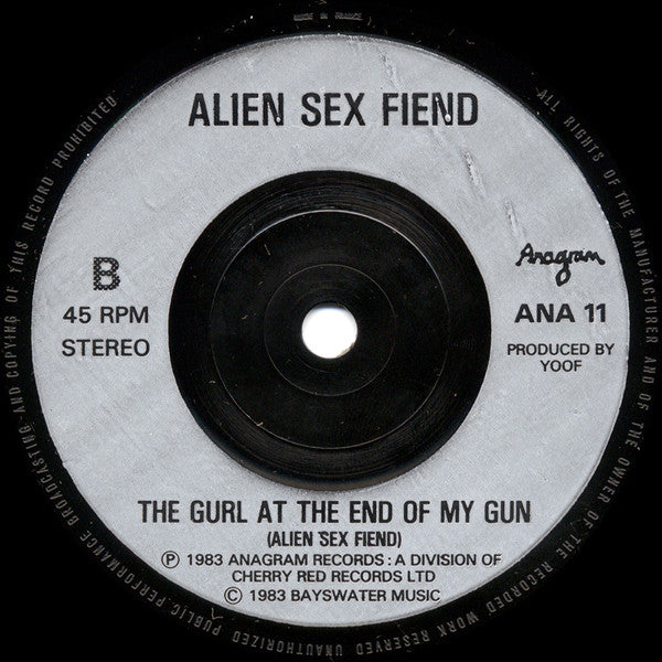 Alien Sex Fiend : Ignore The Machine (7", Single, RE)