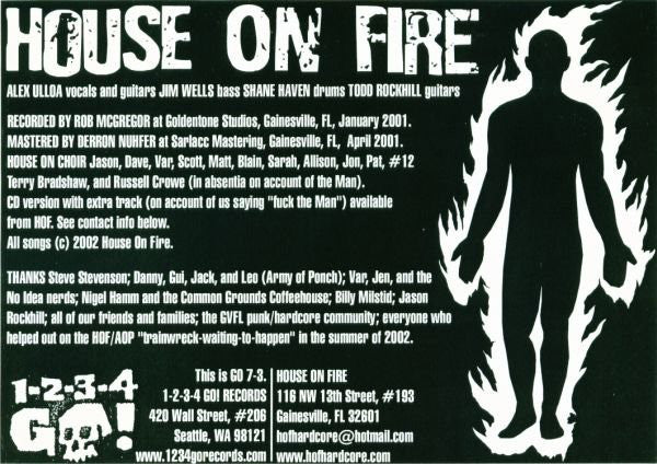 House On Fire : House On Fire (7", EP, Num, Yel)