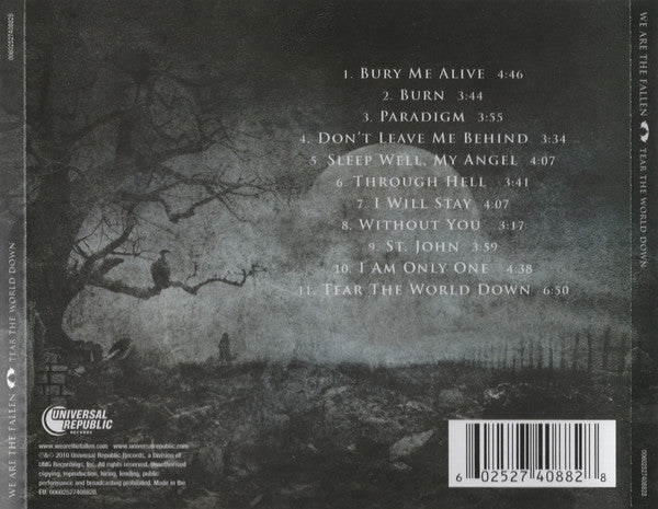 We Are The Fallen : Tear The World Down (CD, Album)