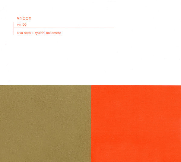 Alva Noto + Ryuichi Sakamoto : Vrioon (CD, Album, RP)