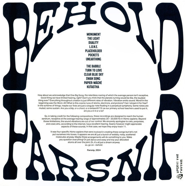 Parsnip (2) : Behold (LP, Album, Ltd, Cle)