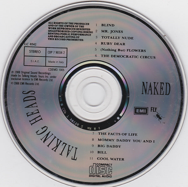 Talking Heads : Naked (CD, Album, RE)