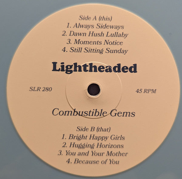 Lightheaded (2) : Combustible Gems (LP, Album, Ltd, Bab)