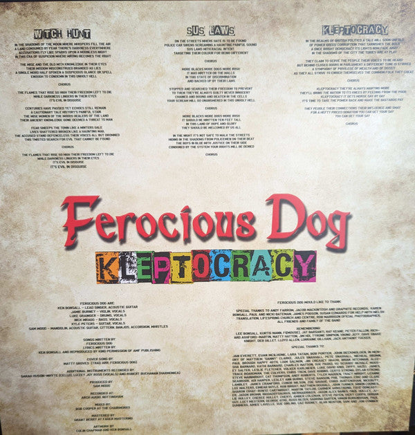 Ferocious Dog : Kleptocracy  (LP, Album)